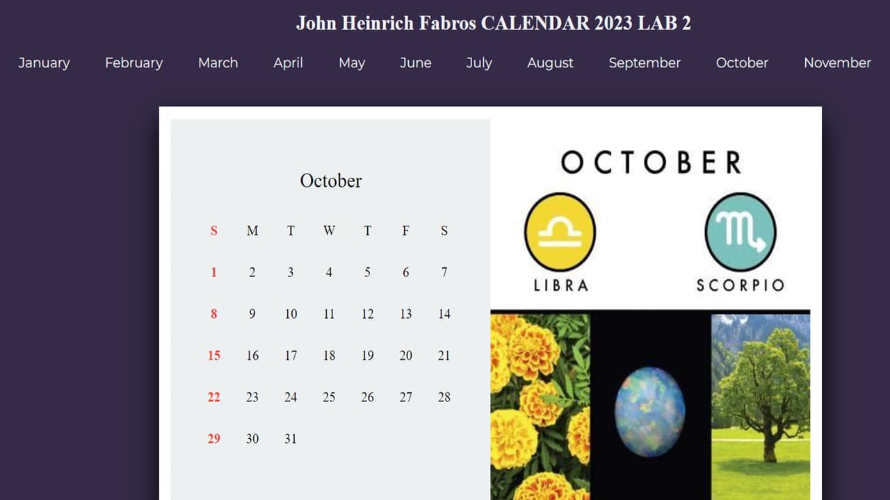 2023 Calendar Using Laravel PHP