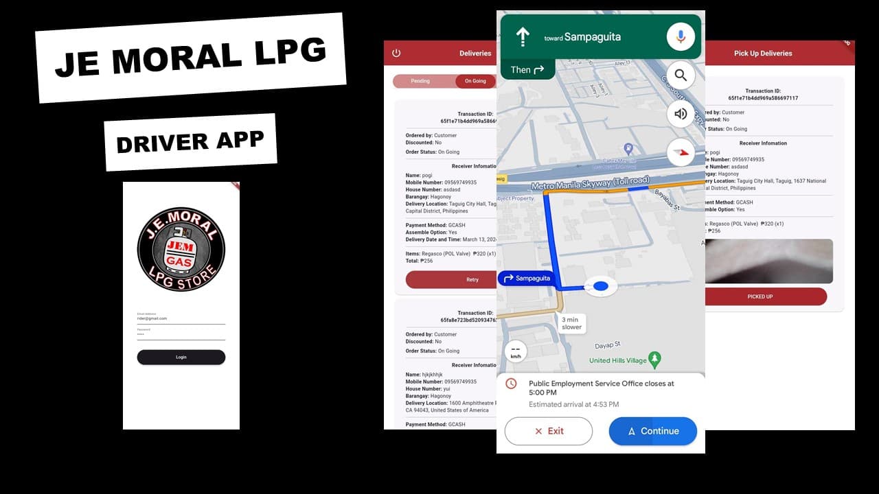 JE Moral LPG Driver Delivery Application